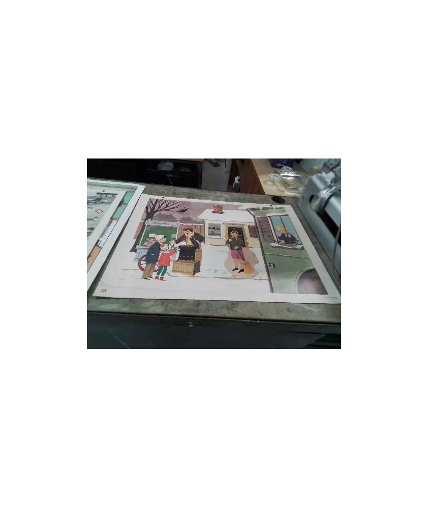 AFFICHE SCOLAIRE FERNAND NATHAN 1966 N0 13 ET 14