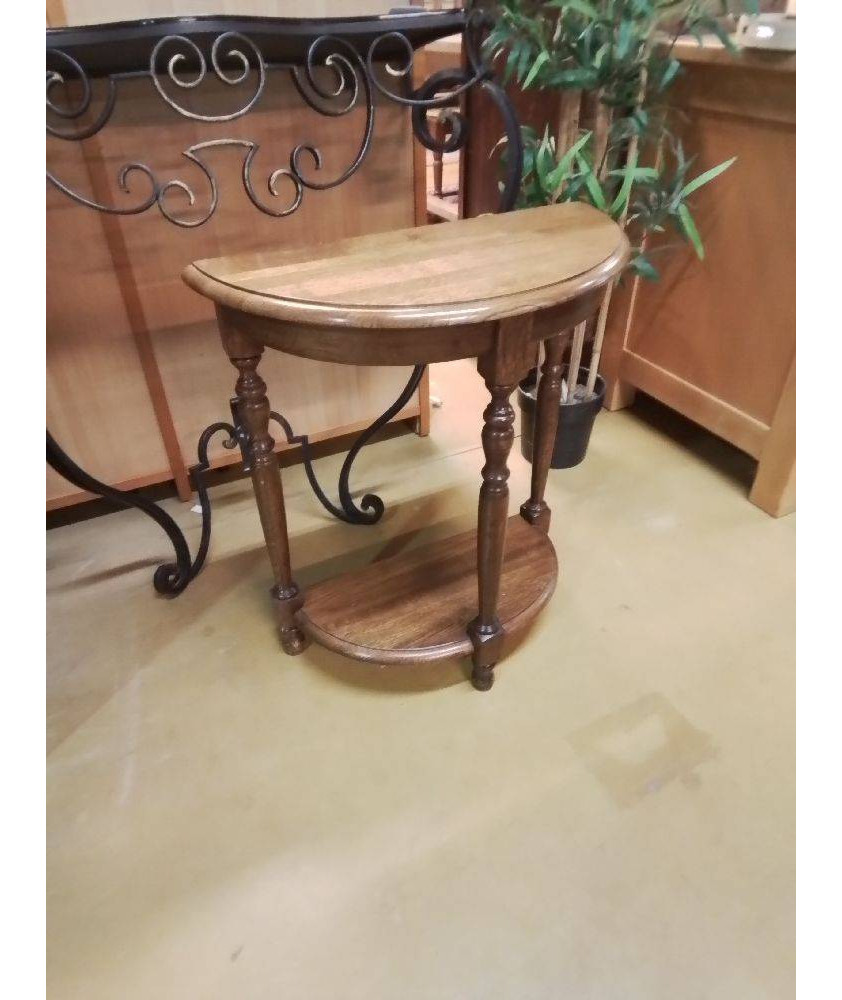 CONSOLE DEMI LUNE CHENE 