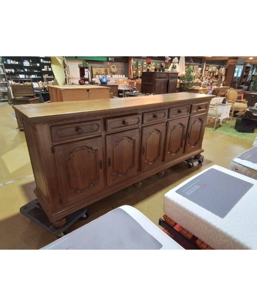 BAHUT CHENE 5 TIROIRS 5 PORTES 