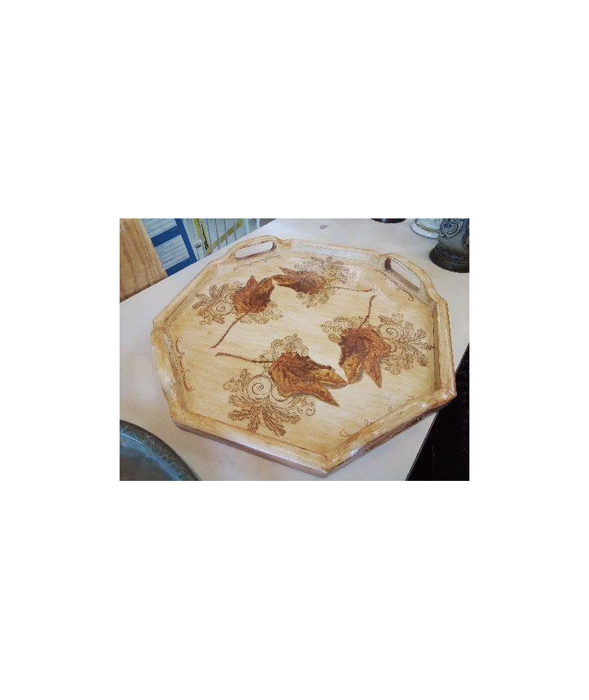 PLATEAU OCTOGONAL EN BOIS