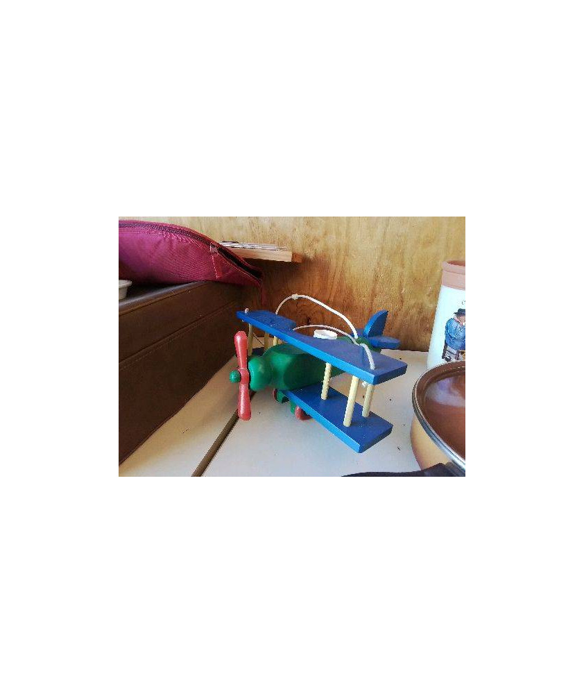 SUSPENSION AVION EN BOIS CHAMBRE ENFANT