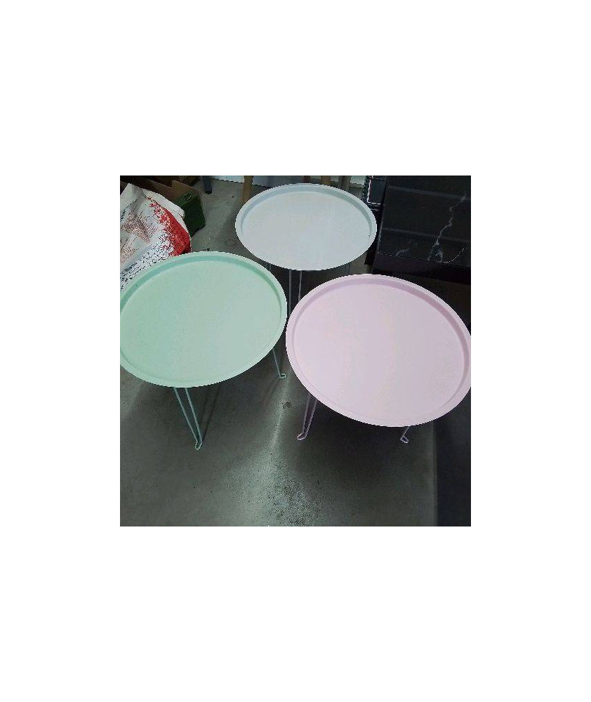 TABLE BASSE METAL PIEDS PLIABLES 