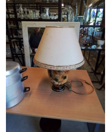 LAMPE CÉRAMIQUE AUX FLEURS DRIMMER EN L\'ÉTAT 