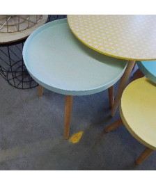 TABLE BLEUE A REBORDS GM