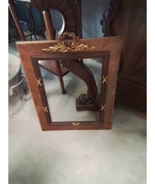 CADRE  BOIS ET MÉTAL DORÉ STYLE LOUIS XVI 40X30CM