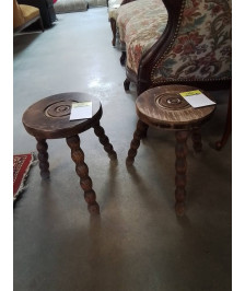 PORTE PLANTE ROND BOIS PIEDS CHAPELET 