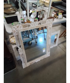 MIROIR RECTANGULAIRE BOIS ECRU CÉRUSÉ