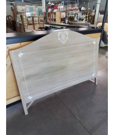 TÊTE DE LIT BOIS TAUPE AU COEUR 160X120CM