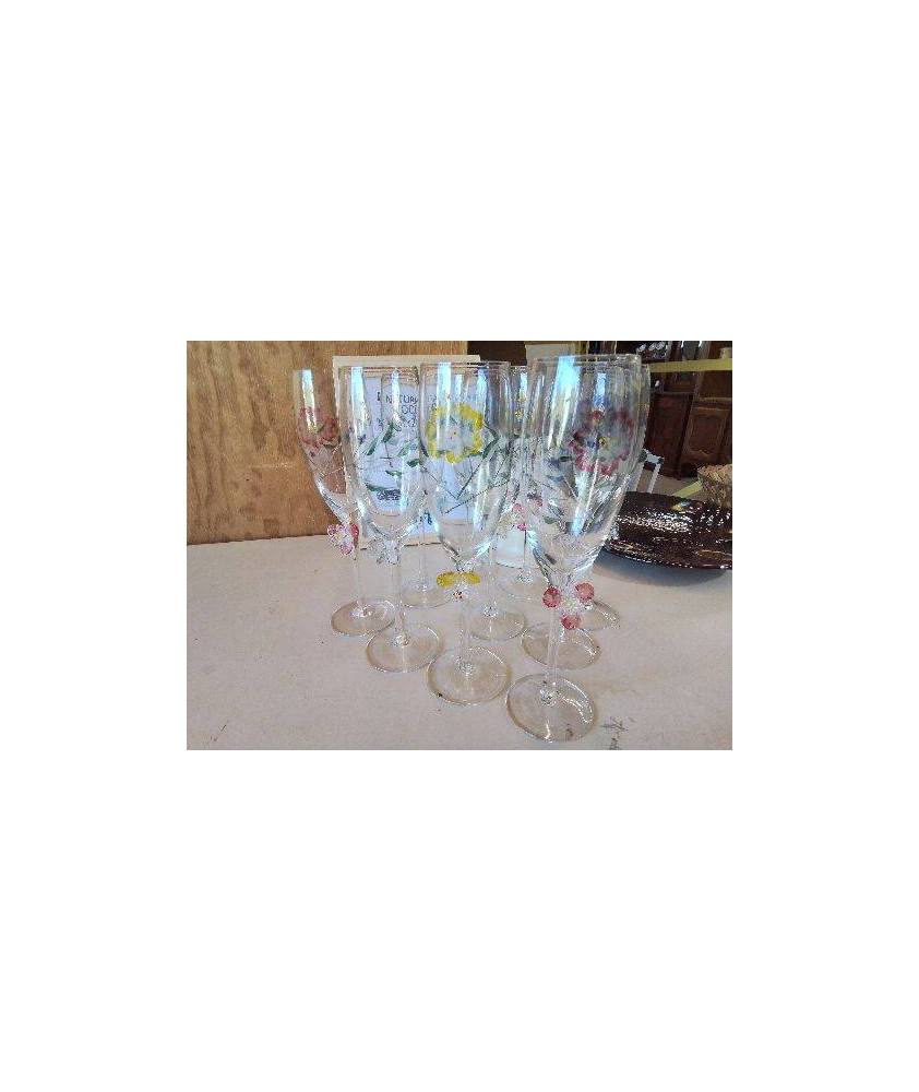 LOT DE 10 FLUTES A CHAMPAGNE 