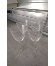 VERRE A PIED CISELE LE LOT
