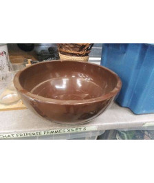 CACHE POT ROND MARRON 