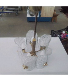LUSTRE MURANO 5 FEUILLES