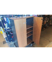 ARMOIRE INFORMATIQUE 2 PORTES - SANS CLES ( EN L’ETAT)