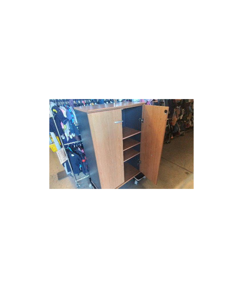 ARMOIRE INFORMATIQUE 2 PORTES - SANS CLES ( EN L’ETAT)