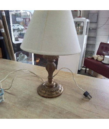 LAMPE BOIS DORÉ