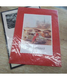 ANCIENNE AFFICHE PUBLICITAIRE RENAULT 4CV 