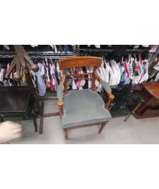 FAUTEUIL BOIS TISSUS