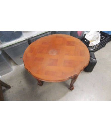 TABLE BASSE RONDE MARQUETEE- EN L’ÉTAT 
