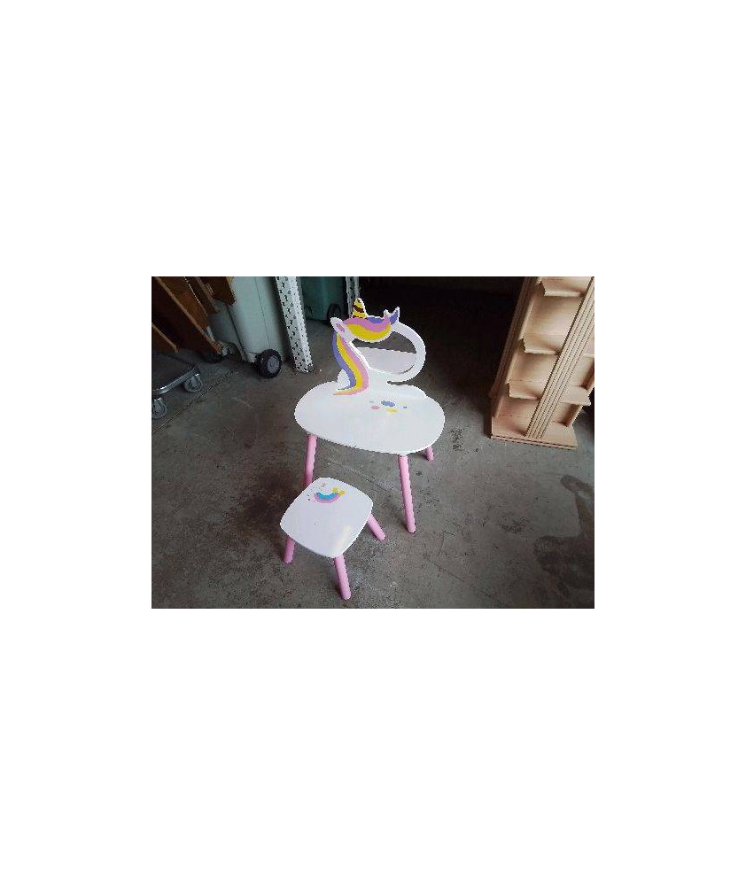PETITE COIFFEUSE PONEY AVEC SON TABOURET 