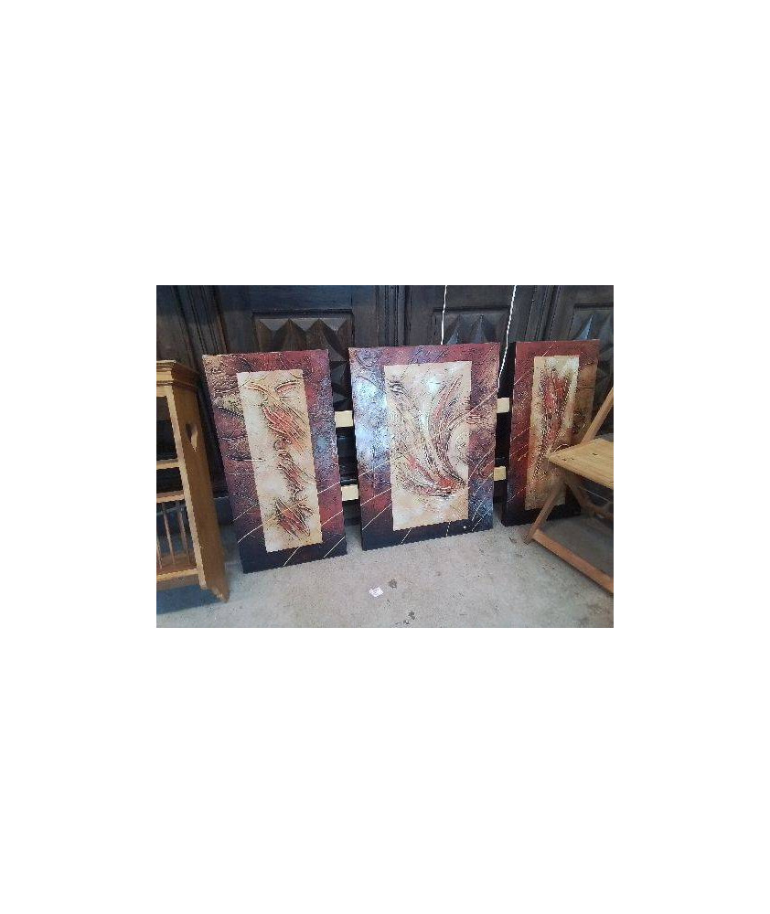 GRAND TRIPTIQUE ART ABSTRAIT
