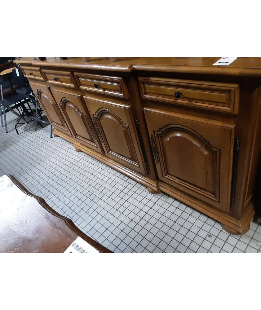 ENFILADE 4 PORTES 4 TIROIRS CHENE MASSIF