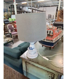 LAMPE CÉRAMIQUE BLANC BLEU AJ TAUPE 