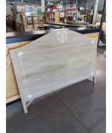 TÊTE DE LIT BOIS TAUPE AU COEUR 160X120CM