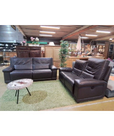 SALON 3/2 CUIR RELAX 2X MOTEURS 
