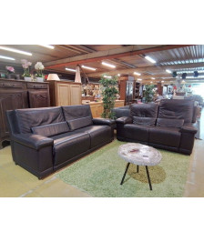 SALON 3/2 CUIR RELAX 2X MOTEURS 