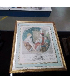 GRAVURE CADRE DORÉ 
