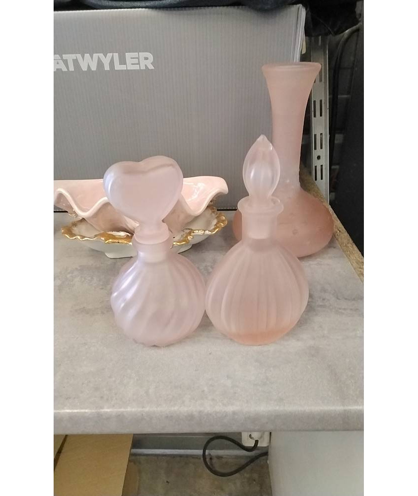 BOUTEILLE VERRE ROSE EN L’ETAT