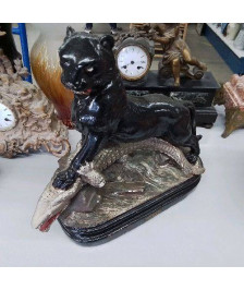 STATUE PLATRE TIGRE ET CROCODILE