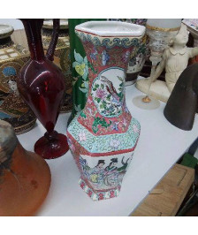VASE ASIATIQUE ROSE
