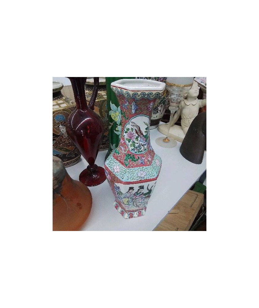 VASE ASIATIQUE ROSE