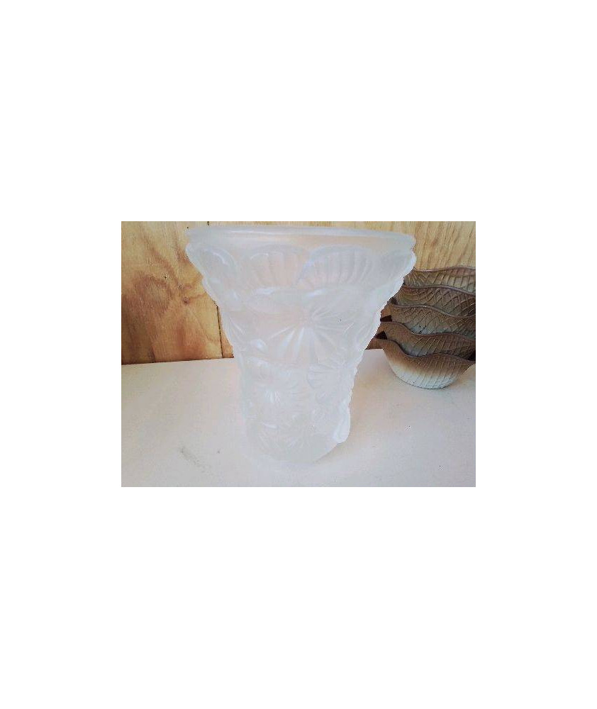 VASE EN VERRE FLEURI 