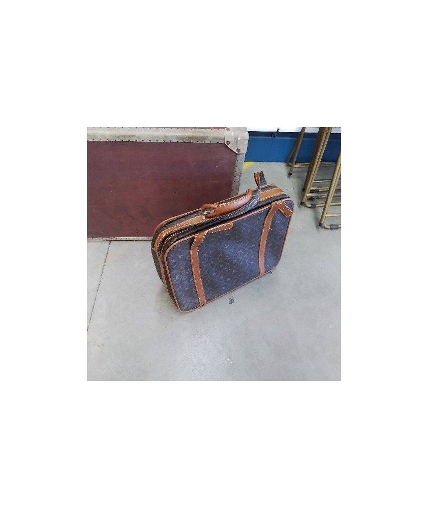 VALISE A MOTIFS MARRON 