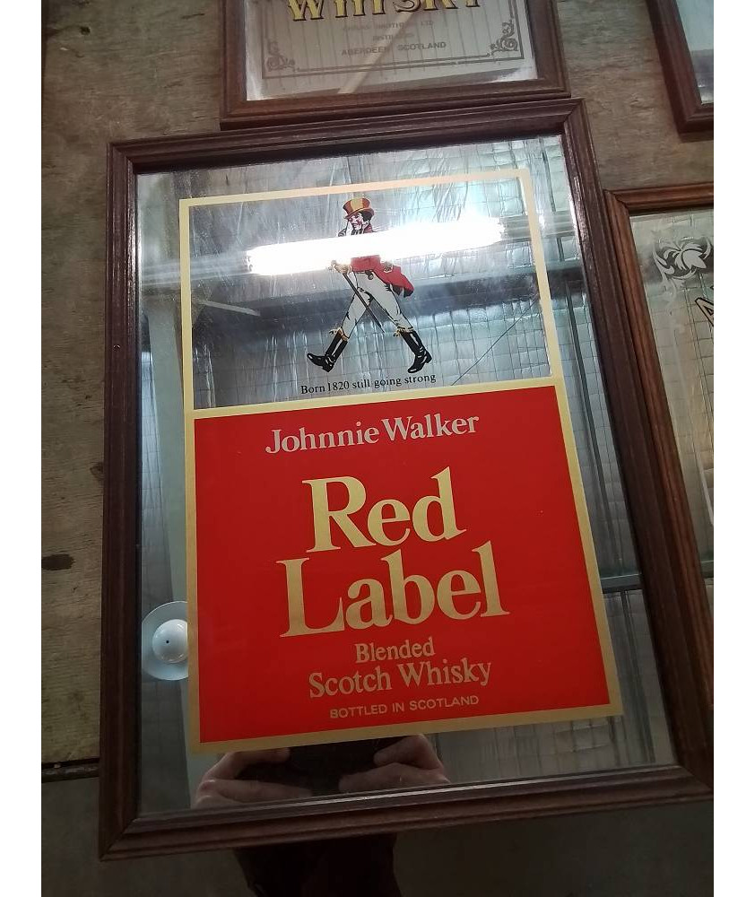 MIROIR PUBLICITAIRE JOHNNIE WALKER RED LABEL