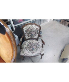 FAUTEUIL BOIS TISSUS