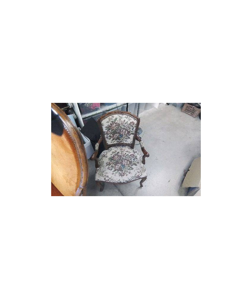 FAUTEUIL BOIS TISSUS