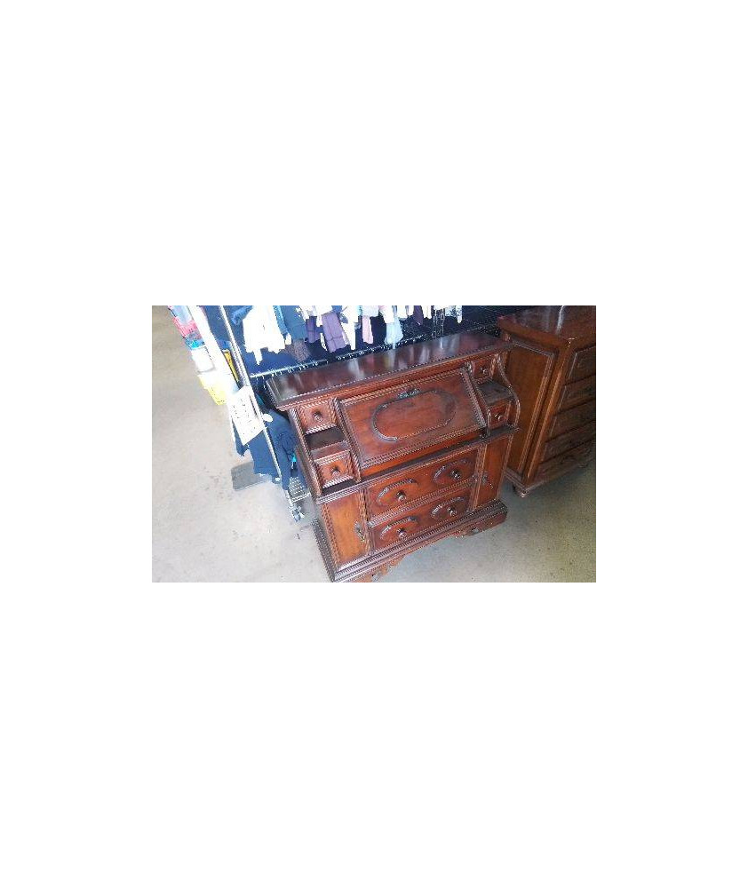SECRETAIRE ANCIEN - 3 PORTES/ 6 TIROIRS