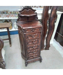 CHEVET HAUT STYLE LOUIS XV 4 TIROIRS 1 CASE