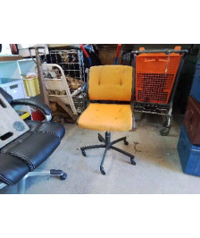 FAUTEUIL DE BUREAU ANNEE 70 ORANGE