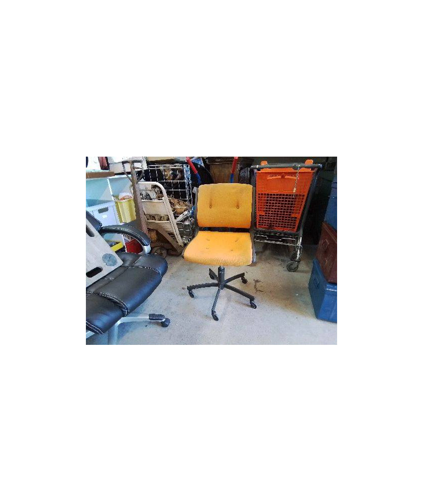 FAUTEUIL DE BUREAU ANNEE 70 ORANGE