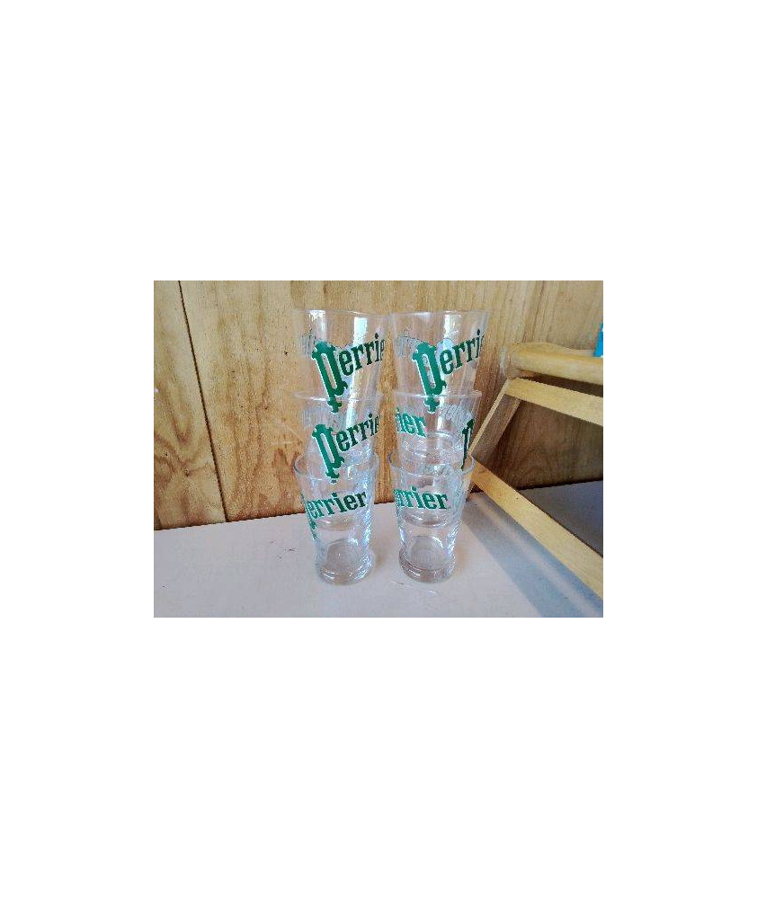 LOT DE 6 VERRES PERRIER 