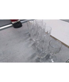 VERRE A PIED CRISTAL- FLOCON - LE LOT