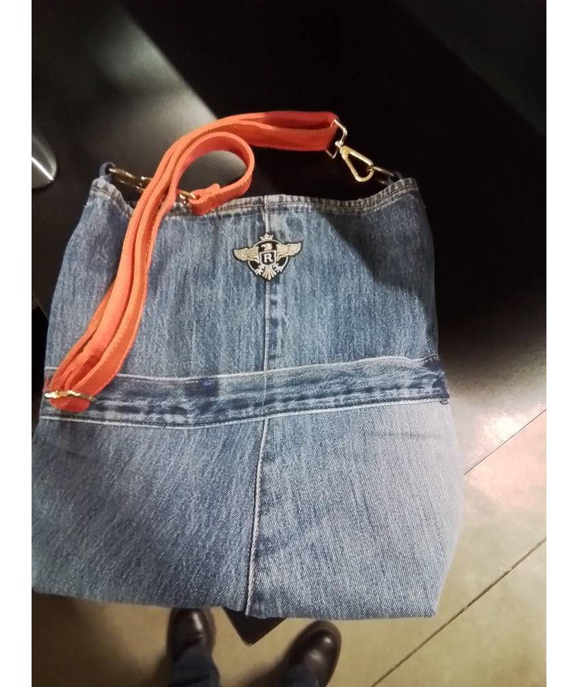 SAC EPAULE JEAN SANGLE ORANGE