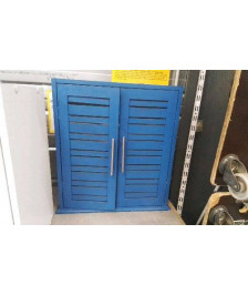 MEUBLE SDB BLEU 2 PORTES 