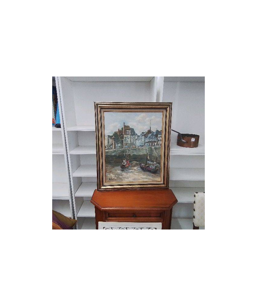 PEINTURE SUR TOILE HONFLEUR 