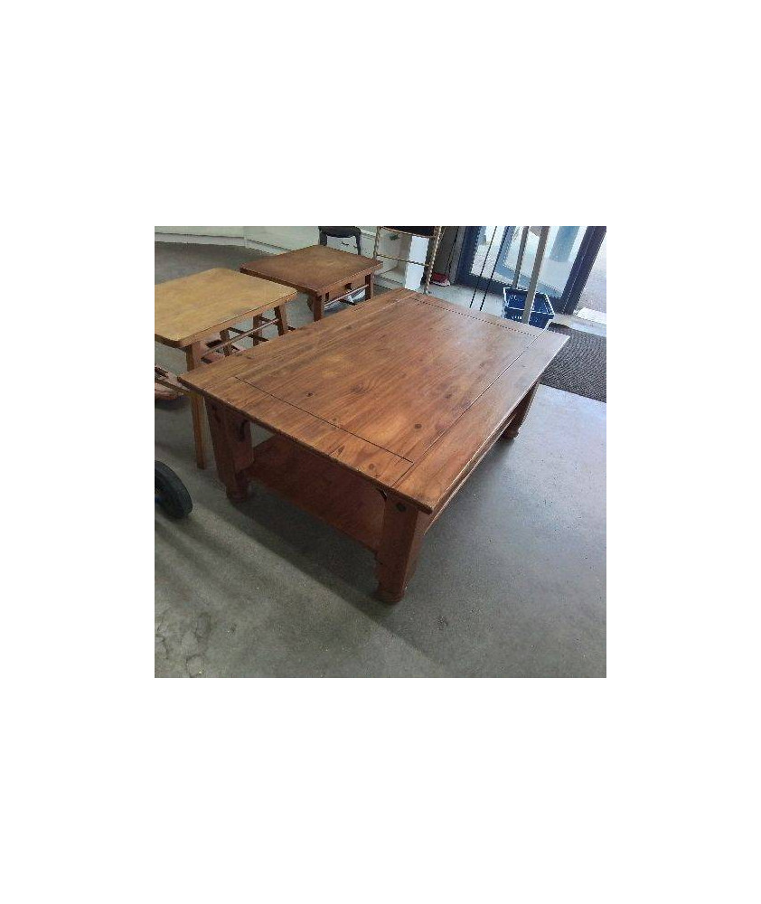 TABLE BASSE BOIS METAL 