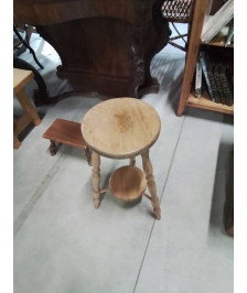 SELLETTE RONDE TRIPODE BOIS CLAIR